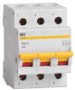 Выключатель нагрузки 3-полюсный ВН-32 3п 100А на DIN-рейку IEK (MNV10-3-100)