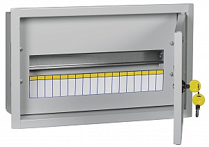 Щит ЩРв-18з-3 36 УХЛ3 IP31 с замком ниша 230х405х125(ВхШхГ) RAL7035 MKM14-V-18-30-T  TREND IEK