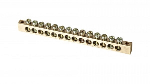 Шина PEN "земля-ноль"8*12мм 14/2 (14групп/крепеж по краям) 081-09-39/081-09-039 HLT