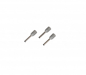 Наконечник-гильза Е7508 Ншви 0.75мм? с изолированным фланцем штырьевой втулочный серый (уп./100 шт) 