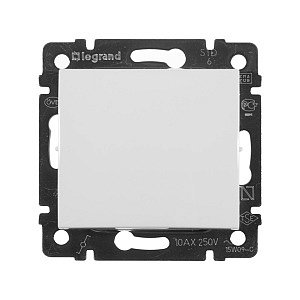 Переключатель одноклавишный Valena скрытой установки IP20 10А проходной (сх.6) белый 774406 Legrand