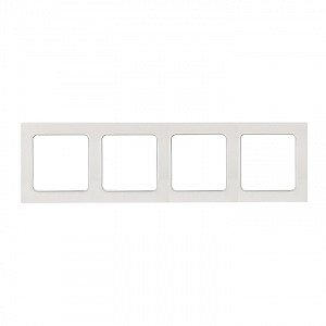 Рамка для розеток и выключателей 4 поста Стокгольм белый EZM-G-303-20 EKF PROxima