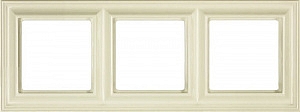 Рамка для розеток и выключателей 3 поста Ecoprofi Deco слоновая кость EPD483 JUNG