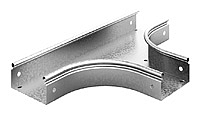 Т-отвод плавный к лотку 300х80, толщ. 0,7 мм, Сендзимир цинк ТТП-300х80-0,7-R100-СЦ 031938 Ostec