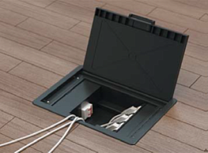 Лючок напольный 12 модулей In-liner Front черный RAL 9005 88012 DKC