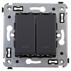 Выключатель 2-кл. СП Avanti "Черный матовый"