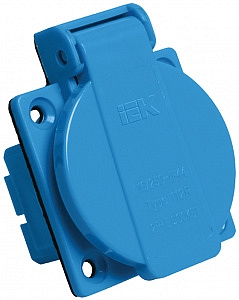 Розетка кабельная силовая панельная РП10-3 скрытая с защитной крышкой 2Р+РЕ 16А 250В IP44 (PSR61-016