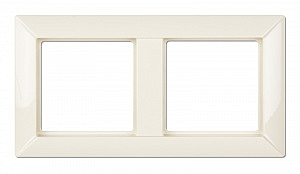Рамка для розеток и выключателей 2 поста Ecoprofi слоновая кость EP482 JUNG