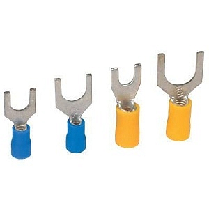 Наконечник вилочный изолированный 0.25-1.5кв.мм А=4.1мм красн. (уп.100шт) 