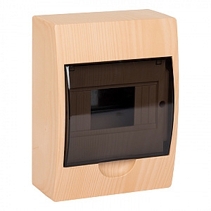EKF Бокс распределительный пластиковый ЩРН-П- 6 светлое дерево IP41 pb40-n-6-light