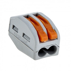 Клемма соединительная СМК 222-412 2 отверстия с рычагом 0,08-2,5мм2 plc-smk-412 EKF