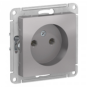 Розетка Atlasdesign скрытой установки без заземления 16А механизм алюминий ATN000341 Schneider Elect