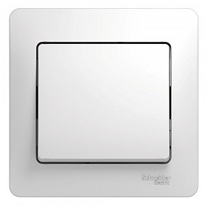 Выключатель одноклавишный GLOSSA скрытой установки 10А схема 1 в сборе белый GSL000112 Schneider Ele