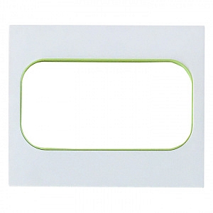 Рамка для розеток и выключателей Стокгольм 2 поста белый с линией цвета зеленый EYM-G-302-20 EKF PRO