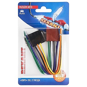 Разъем для автомагнитолы Евро ISO 2 гнезда блист. Rexant