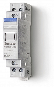 Контактор модульный 2NO 20А контакты AgSnO2 230В АС ширина 17.5мм IP20 222282304000   / 22.22.8.230.