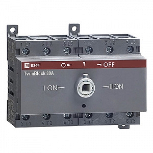 Рубильник 100A 3P реверсивный с рукояткой управления TwinBlock tb-s-100-3p-rev EKF
