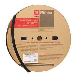 Термоусаживаемая трубка  40/20 ТУТнг черная  в отрезках по 1м EKF PROxima