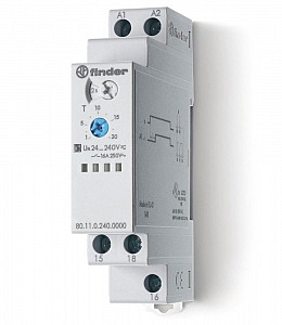 Таймер модульный 1-функциональный (AI) питание 24…240В АС/DC 1CO 16A ширина 17.5мм регулировка време