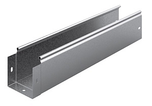 Лоток неперфорированный металлический 100х100х3000, толщина 0,8 мм, Сендзимир цинк ЛНМЗТ-100х100х300