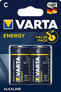 Элемент питания LR14 (C) Energy 1.5В бл/2 (04114 229 412) батарейка щелочная 4114229412 VARTA