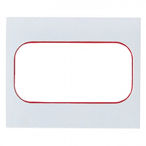 Рамка для розеток и выключателей Стокгольм 2 поста белый с линией цвета красный EYM-G-304-20 EKF PRO