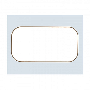 Рамка для розеток и выключателей Стокгольм 2 поста белый с линией цвета шампань EYM-G-305-20 EKF PRO