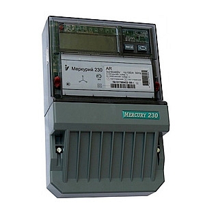 Счетчик электроэнергии трехфазный однотарифный Меркурий-230AR-01R 5-60А 380В RS485 шкаф ЖКИ Инкотекс