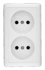 Розетка двухместная открытой установки (250В,10А) РА16-237/RA16-237-B Wessen ХИТ