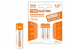 Аккумулятор AAA-800 mAh Ni-MH BP-2  SQ1702-0074 TDM