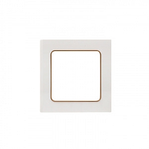 Рамка для розеток и выключателей 1 пост Стокгольм белый с линией цвета шампань EYM-G-302-10 EKF PROx