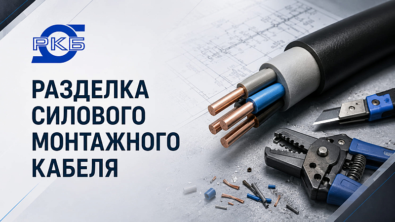 Разделка силового монтажного кабеля