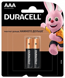 Батарейка (элемент питания) LR03 BL2 BASIC ААА  Б0026812 Duracell