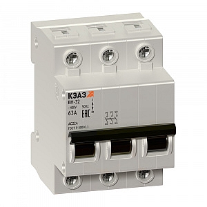 Выключатель нагрузки ВН-32 3п 63А 400В на DIN-рейку КЭАЗ (141640)