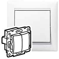 Выключатель двухклавишный Valena скрытой установки IP20 белый 694265 Legrand