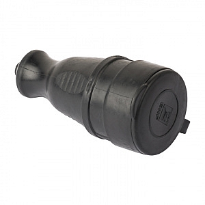 Розетка кабельная переносная одноместная с защитной крышкой каучуковая 230В 2P+PE 16A IP44 RPS-012-1