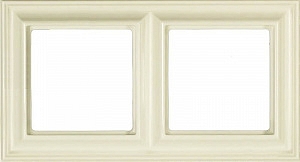 Рамка для розеток и выключателей 2 поста Ecoprofi Deco слоновая кость EPD482 JUNG