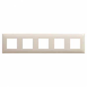 Рамка для розеток и выключателей 5 постов 10 модулей Avanti Ванильная дымка 4405900 DKC