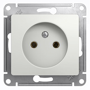 Розетка одинарная GLOSSA скрытой установки без заземления 16А механизм белый GSL000141 Schneider Ele