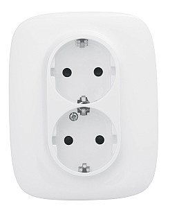 Розетка двойная Valena ALLURE скрытой установки силовая 2К+З с заземлением со шторками 16А 250В с ли