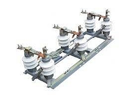 Разъединитель РЛНД - 1-10  II/400 УХЛ1 (3-х полюсный, фарфор, медь) (порошковая покраска) с приводом