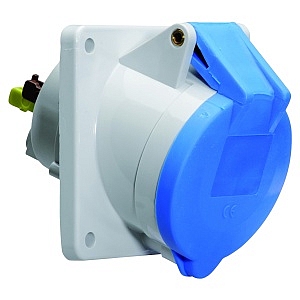 Розетка наклонная 16A 3п(2P+PE), 6ч, 230В, IP44  Quick-Connect фланец 85х85 Bals 12749 РКБ