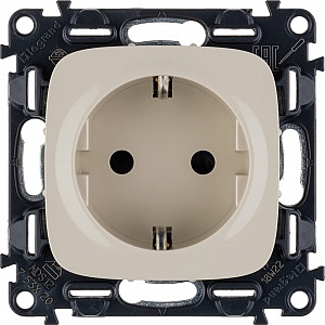 Розетка одинарная Valena ALLURE скрытой установки силовая 2К+З с заземлением со шторками 16А 250В с Legrand
