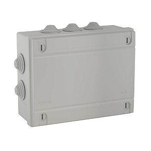 Коробка распределительная открытой установки 240х190х90мм с кабельными вводами, IP55, 10 вводов код 