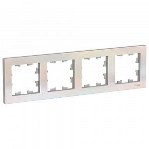 Рамка для розеток и выключателей 4 поста Atlasdesign горизонтальная универсальная жемчуг ATN000404 S