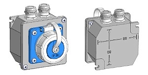 Розетка настенная Schuko 16А 3п(2Р+Е) 6ч, 250В, IP66 Bals 7245-3