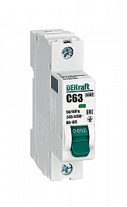 Выключатель автоматический модульный 63А 1П однополюсный C 6кА 12279DEK DEKraft