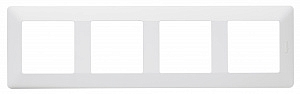 Рамка для розеток и выключателей Valena LIFE 4 поста универсальная белый 754004 Legrand
