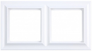 Рамка для розеток и выключателей 2-постовая EPS482WW белая EcoProfi STANDART JUNG