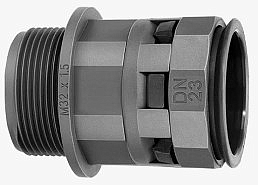 Муфта труба-коробка DN 23 мм, М32х1,5, полиамид, цвет черный